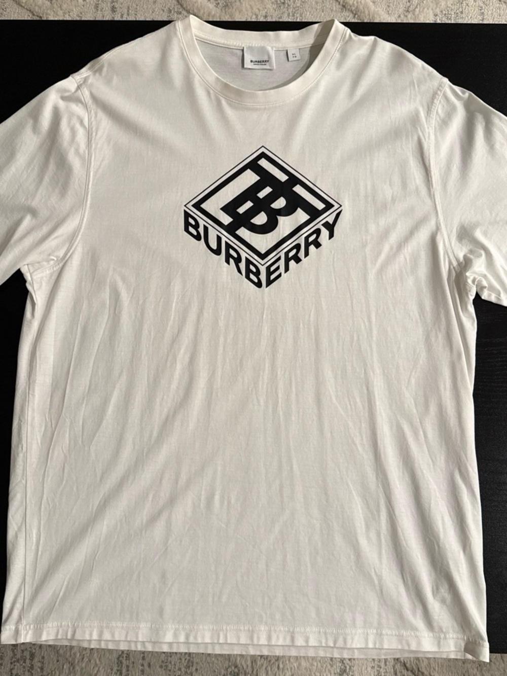 Burberry Men's White Logo T-Shirt